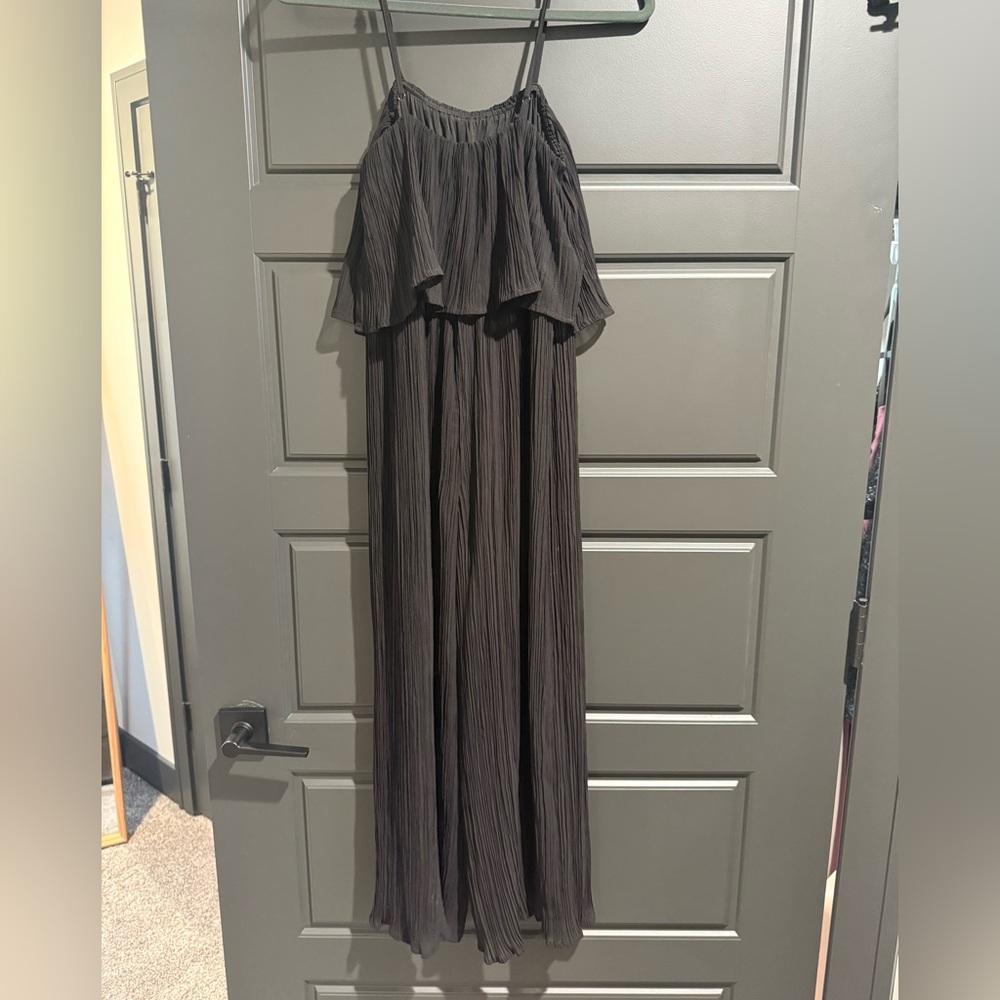 Express Palazzo Pant Romper, Flowy Adjustable Halter Top, Size Small